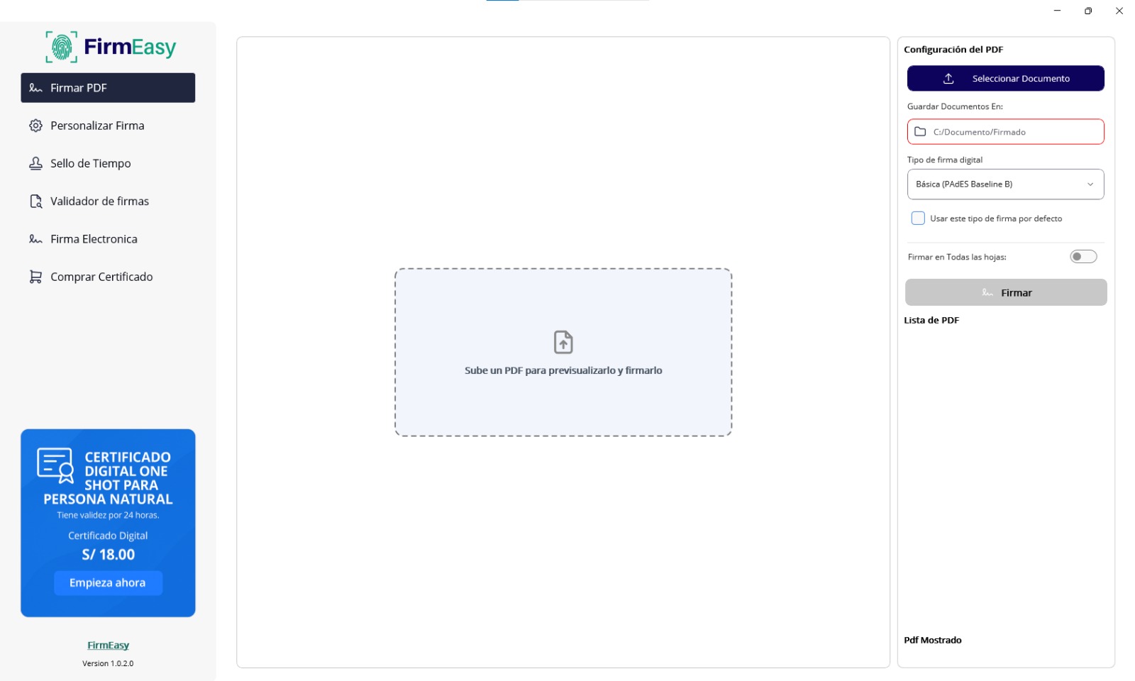 FirmEasy Desktop Interface
