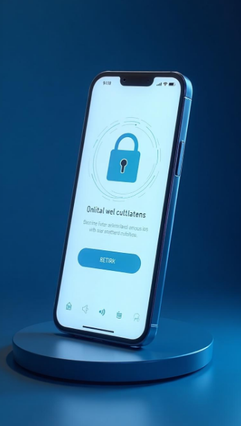 Mockup autenticación NFC en smartphone